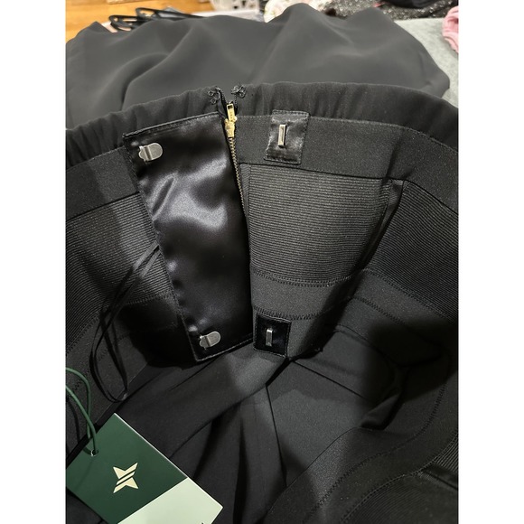 Tuckernuck Strapless Black Noir Crepe Marin Formal Midi Dress Medium New w/ Tags - Picture 11 of 15